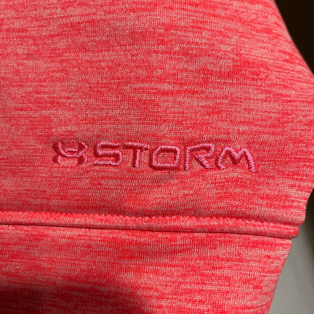 Under Armour Orange and Grey Cold Gear semi fitted hoodie - Picture 3 of 4